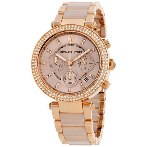 michael kors parker rose dial